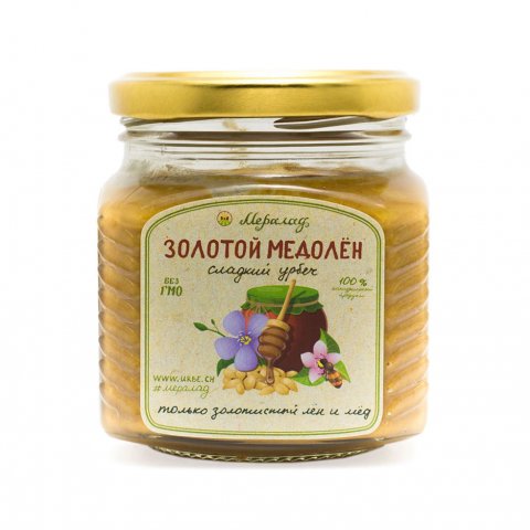 Золотой медолён (урбеч из золотого льна + гречишный мёд)